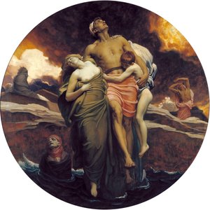 Og havet gav de døde op, som var i det af Frederic Leighton